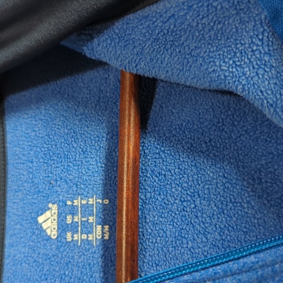 Adidas Climawarm Blue Brushed Hoodie - Picture 7 of 10